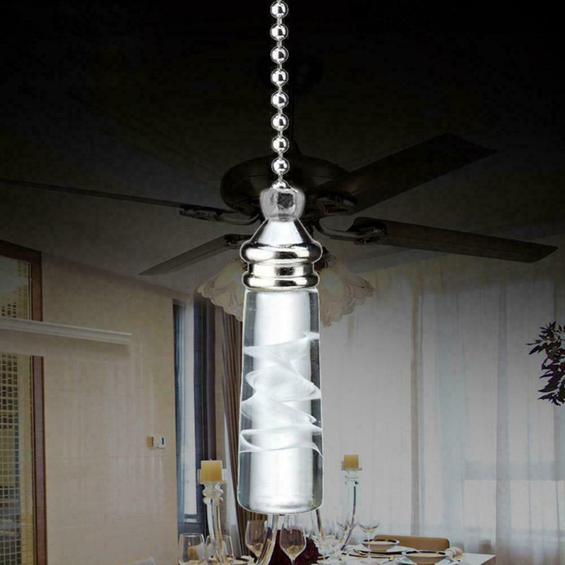 Bathroom Ceiling Light Switch Pull Cord String Crystal Handle Decor U8I2