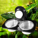 Reptile Dual Purpose Water Food Pot Gecko Bread Insect Feeding Bowl (B)