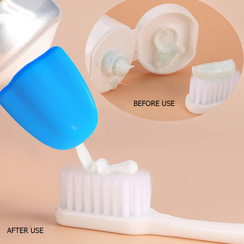 #A Silicone Toothpaste Cap Self-Closing Toothpaste Saver Squeezer Dispenser Slee