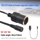 Plug Cable DC 5.5x2.1mm to Car Cigarette Lighter Socket Power Supply(B)