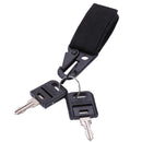 Carabiner Hook Webbing Buckle Nylon Molle Belt Hanging Key Ring(Black)