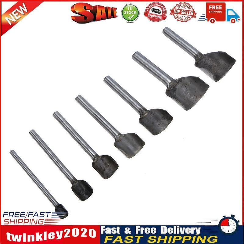 7pcs Leather Half-Round Cutter Punch DIY Craft Wallet Edge Trimming Tool Newly