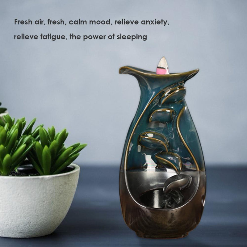Ceramic Backflow Burner Fragrance Holder Sandalwood Aromatherapy Home Ornaments