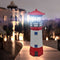 Lighthouse Solar LED Light Garden Outdoor Smart Sensor Rotating Lamp (Red) Newly