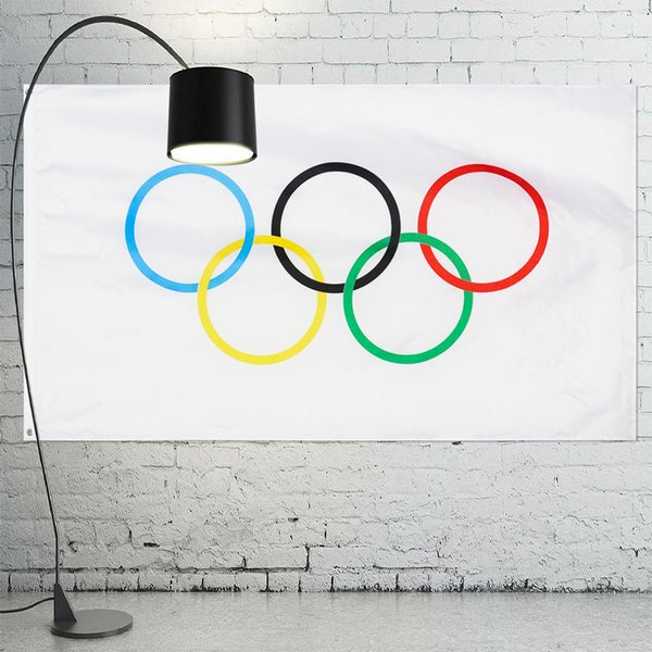 Yard Olympic Decorations Olympics Game Flag Polyester Fabric Outdoor Banner