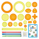 Creative Kaleidoscope Ruler Geometry Template Measuring Ruler for Student Kids