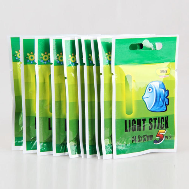100Pcs Fishing Night Fluorescent Light Float Glow Stick Lightstick 4.5*37mm