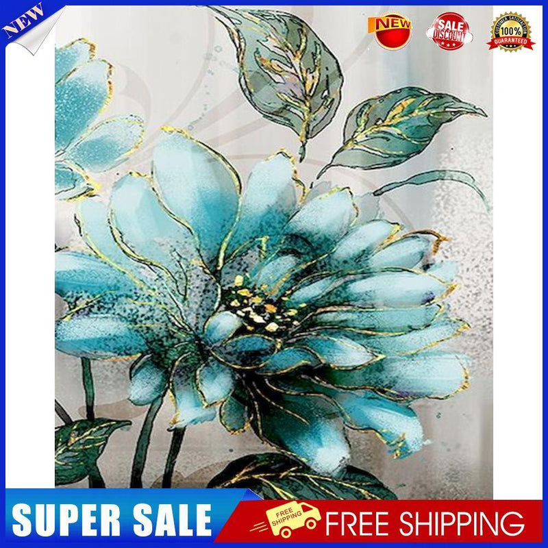 Blue Flowers Paint By Numbers Kit DIY Art Frameless Picture On Canvas (C)