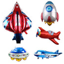 Birthday Rocket  Inflation Plane Theme Party Supply Spacecraft Foil Balloons