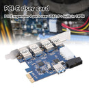 PCI-E X1 to USB3.0 Riser Card PCI Express USB3 4 Port Expansion Adapter Extender