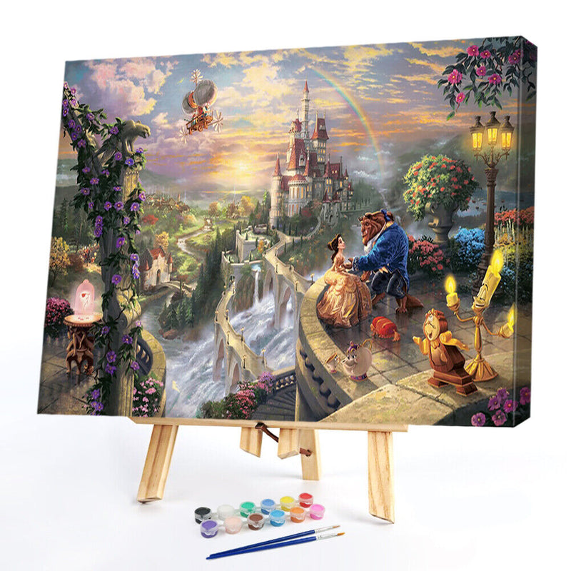 Digital Paint Scenery Painted By Numbers On Canvas Decor