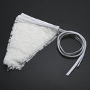 12 Flags 3.2m Beautiful White Hand Tied Flower Cotton Fabric Garland W