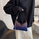Fashion Rhinestone Crossbody Bag Sparkling Gradient Clutch Wedding Purse Handbag
