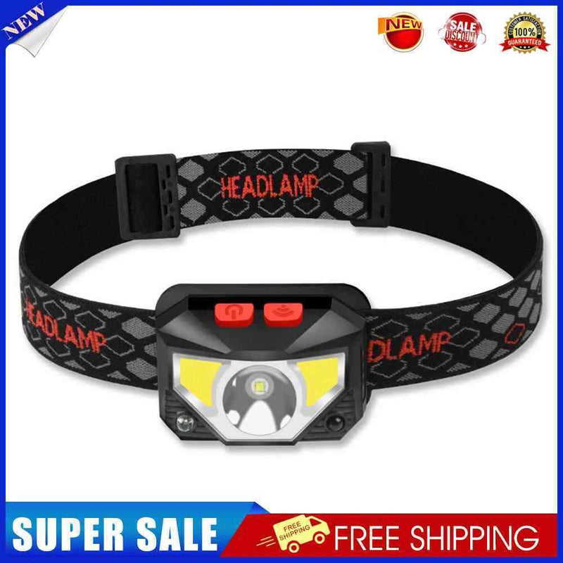 XPG+COB LED Headlamp Wave Induction 1000mAh Waterproof Outdoor Head Torch