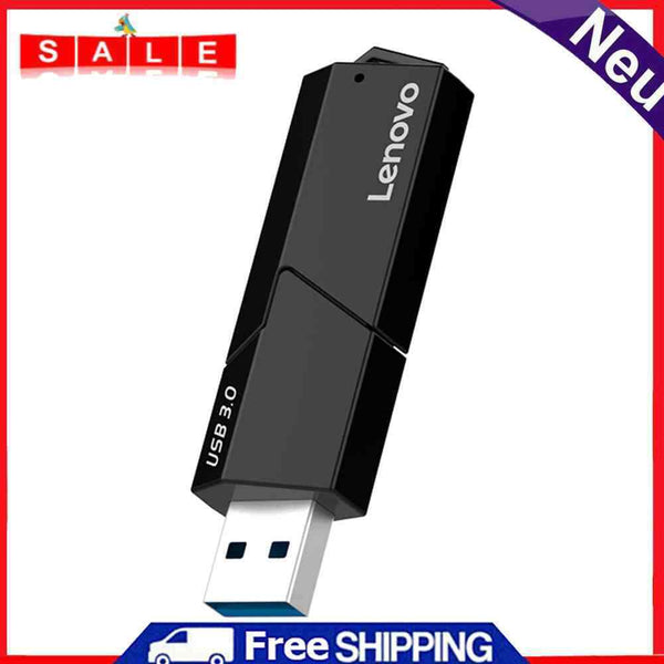 Lenovo D204 Portable 5Gbps USB 3.0 Card Reader 2"" 1 SD TF Memory Cards Adapter