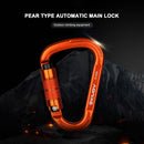 25KN Safety Auto Master Lock Carabiner Outdoor Climbing Buckle (Orange) Newly