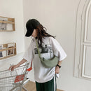 Fashion Solid Color Canvas Shoulder Chest Bag Purse Women Small Bag Handbags