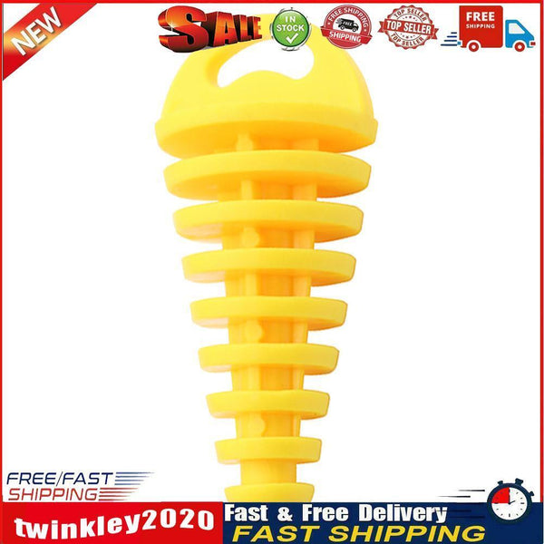 Motorcycle Exhaust Pipe Air-bleeder Plug Muffler Wash Plug Small (Yellow) Newly