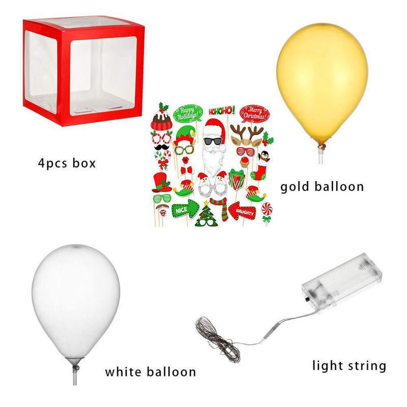 Xmas Shooting props LED light string Christmas Balloon Box Party Supplies
