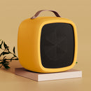 500w Mini Electric Heating Fan with Handle Desktop Warm Air Blower (Yellow)