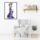 DIY Full Dress Lady Part Special Shape Diamond Painting Kit (YX034 Purple)