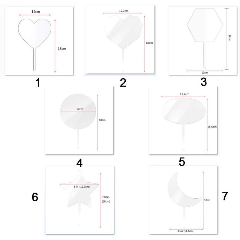 DIY Dessert Cake Decorating Tool Happy Birthday Cupcakes Acrylic Cake Topper