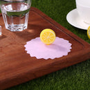 Transparent Cherry Silicone Cup Cover Heat-Resistant Dust Leak Proof Lid Cartoon