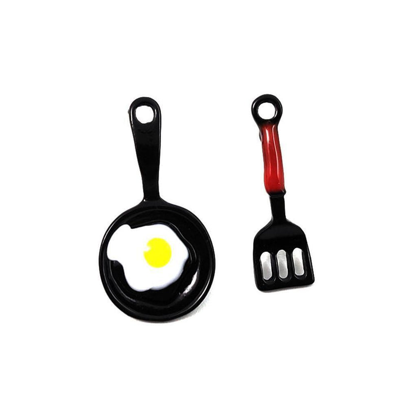 Drop Oil Dangle Korean Asymmetric Enamel Fried Egg Earrings Ear Stud Elegant