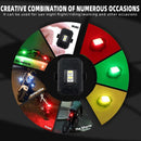 USB Rechargeable 7 Colors Motorcycle Bike Drone LED Warning Strobe Lights: