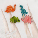 24pcs Dinosaur Cupcake Picks Animal Cake Cartoon Cupcake Stakes Card Birth