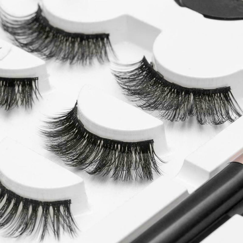 Magnetic Eyelashs Magnet Liquid Eyeliner Lashes Tweezer Long Last P2C2