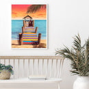 Seaside Step Drawing Frameless DIY Oil Paint by Numbers Canvas Home Decor