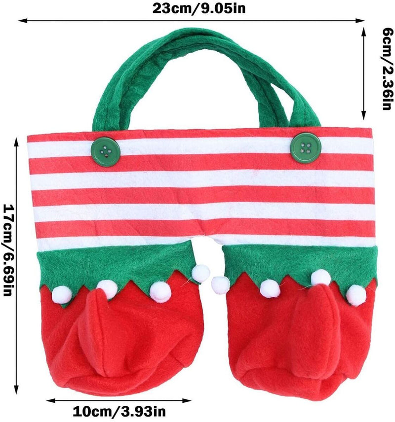 Decorations Stocking Christmas Bag Tree Filler Sacks Santa Pants Style Bag