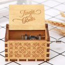 Retro Hand Cranked Wood Music Box Party Xmas Gift Home Decor Ornament (A) Newly