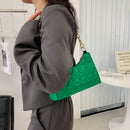 Women Zipper Lattice Crossbody Bag Female Solid Color Small Designer Clutch