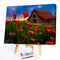 Canvas Painted Oil Paint By Numbers Cabin Flowers Wall Art Modern Bedroom D