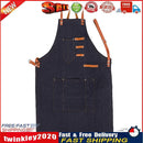 Barber Sleeveless Denim Apron Hairdresser Hair Cutting Protection Tool (B) Newly