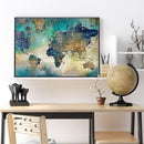 Map Abstract Oil Paint By Numbers DIY Picture Hand Painted Wall Art Craft G