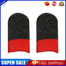 Gaming Finger Sleeve for PUBG Game Controller Gloves Fingertips (Black+Red)