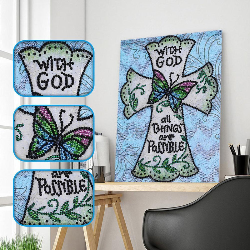 5D DIY Special-shaped Diamond Painting Cross Stitch Mosaic (H128 Butterfly)