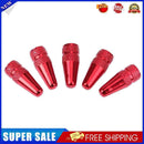 5pcs Bicycle Presta High Aluminium Pressure Valve Caps Dust Covers (Red)