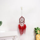 akaddy Red Feathers Beads Handmade Dreamcatcher Craft Dream Catcher Net Hom