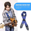 Leather Folk Guitar Strap Adjustable Belt Musical Instrument Parts (Flash) Newly
