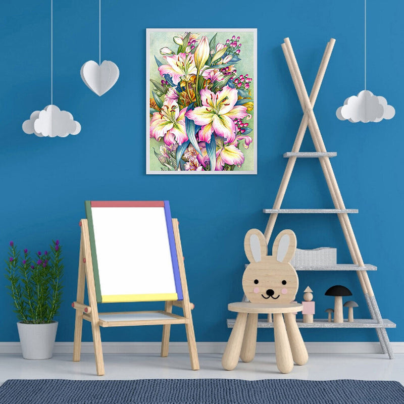 Drawing Paintwork Flower Bush Home Living Room Decoration 40x50cm Without Fra
