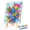 Oil Paint By Numbers Painting Kit Splash Colorful Ink Flower Drawing on Can