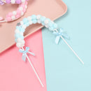 Wedding DIY Baby Shower Cloud Balloon Cake Topper Pompom Cloud Cake Flags