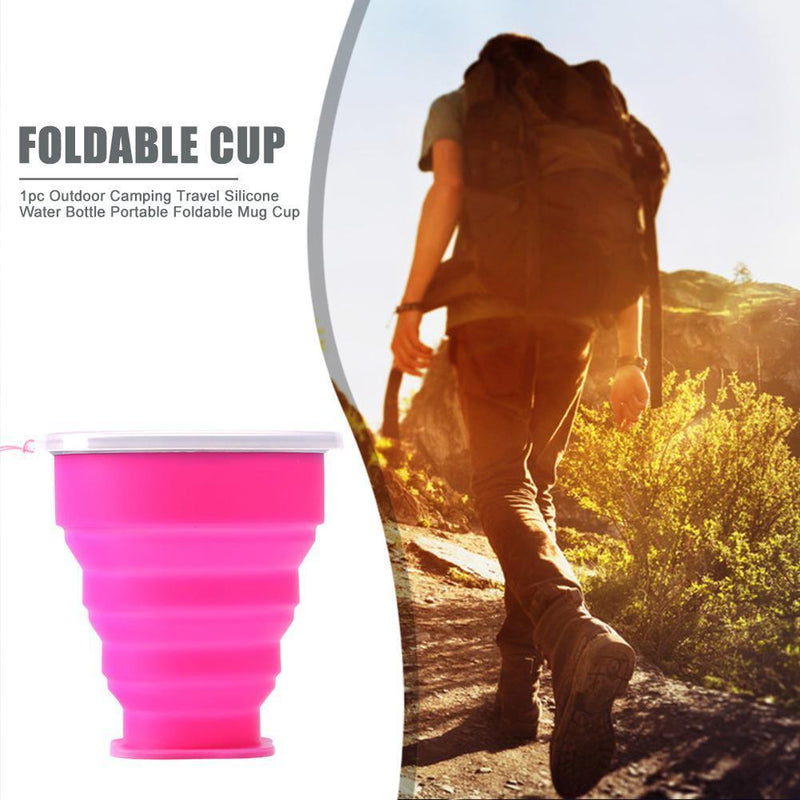 Multi-purpose Silicone Cup Outdoor Camping Drinking Mug Collapsible Water Cups
