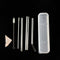 Wedding Transparent Reusable Clean Brush Glass Straws Straight Bent Plastic Box