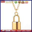 Metal Lock Pendant Crystal Clavicle Chain Pendant Necklace Statement Jewelry