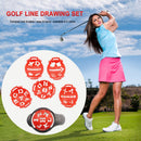 7pcs Golf Ball Liner Drawing Alignment Marker Golf Training Aids (Red) Newly